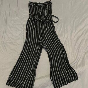 Becaal Strapless Boho Striped Romper